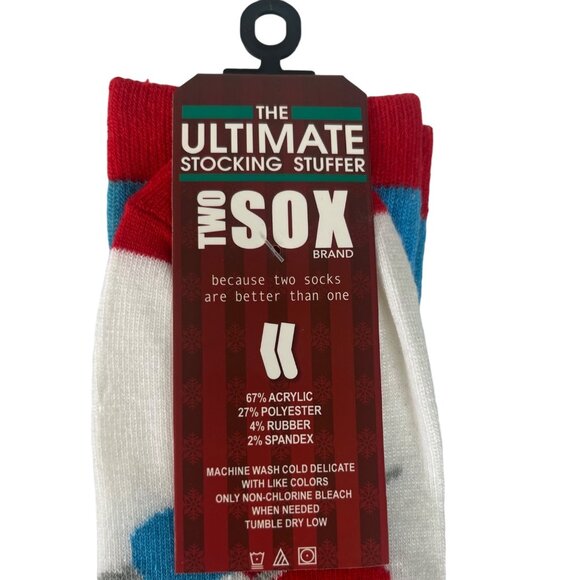 Two Sox Brand Holiday Socks Size 10-13 New Snowflake Santa Christmas - Picture 4 of 5